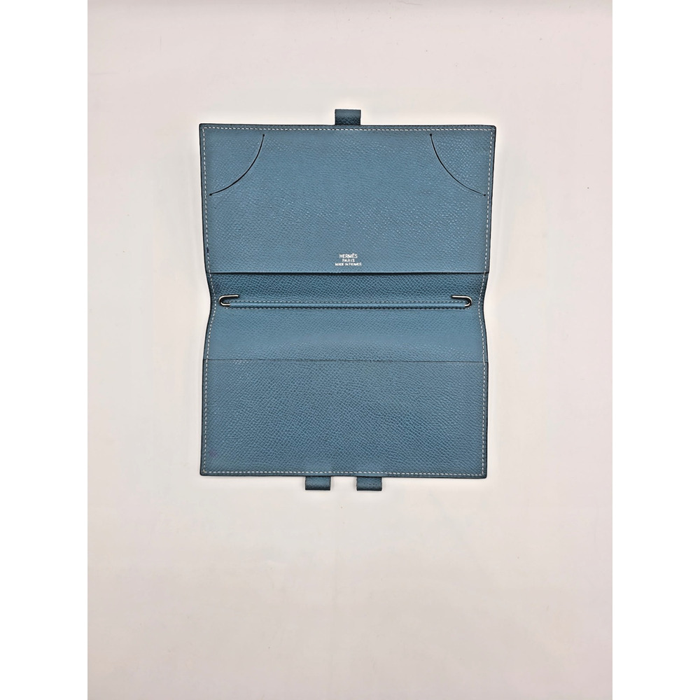 Hermes Blue Epsom Leather Agenda Cover Notebook Planner PM France Auth